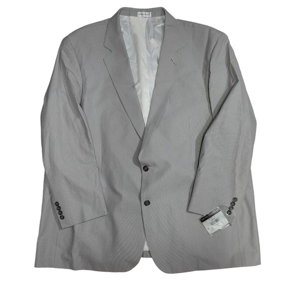 Geoffrey Beene Men's Gray Pinstripe Suit Jacket Size 54R - Picture 1 of 5